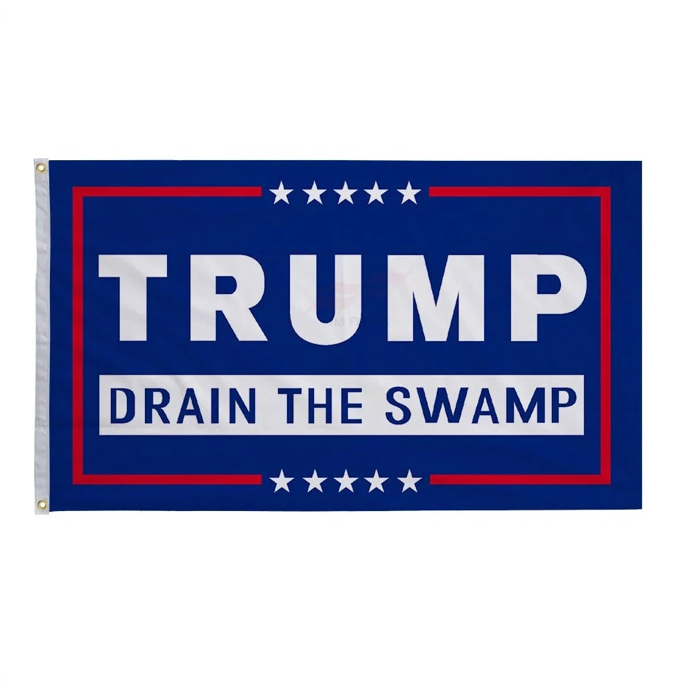 2024 Trump Fuck Biden custom flag 90x150cm pongee polyester with wooden pole, screen printed design