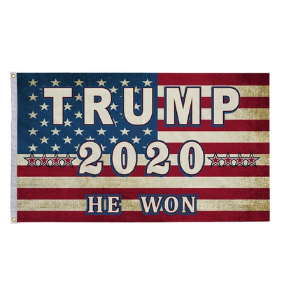 2024 Trump Fuck Biden custom flag 90x150cm pongee polyester with wooden pole, screen printed design