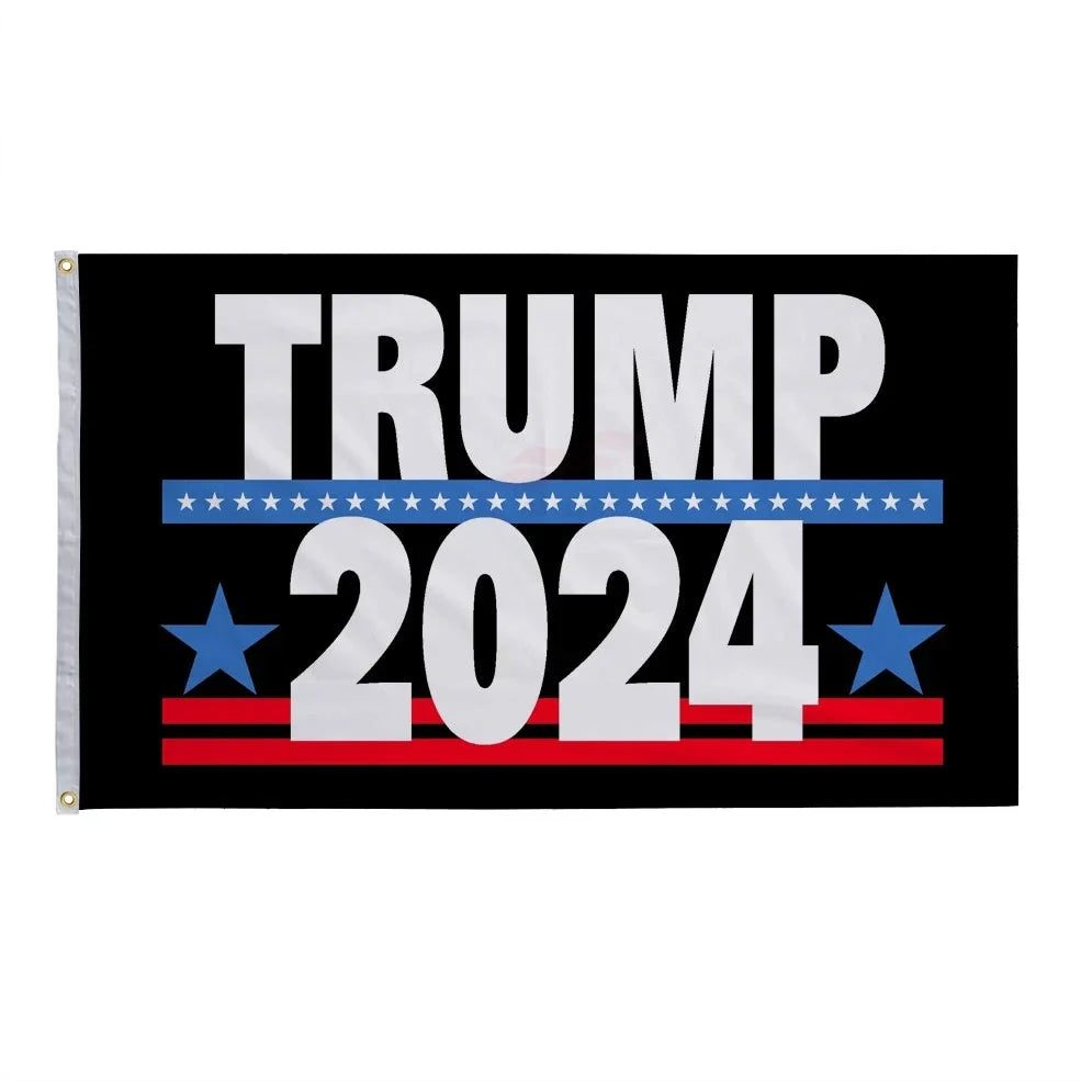 2024 Trump Fuck Biden custom flag 90x150cm pongee polyester with wooden pole, screen printed design