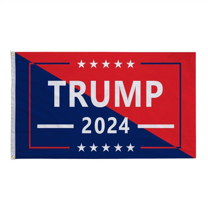 2024 Trump Fuck Biden custom flag 90x150cm pongee polyester with wooden pole, screen printed design
