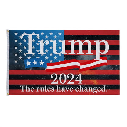 2024 Trump Fuck Biden custom flag 90x150cm pongee polyester with wooden pole, screen printed design