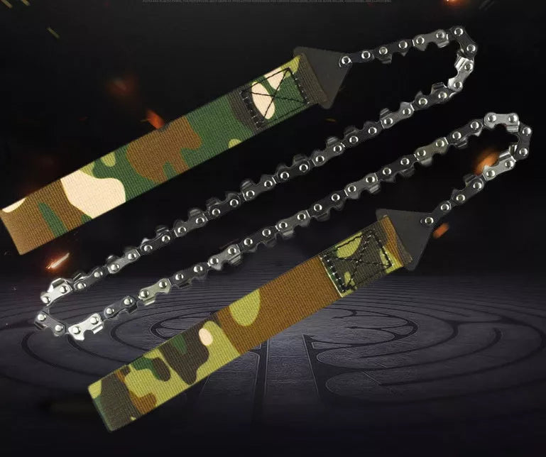 Camouflage Pull Strap Hand Zipper Saw with folding design for outdoor use