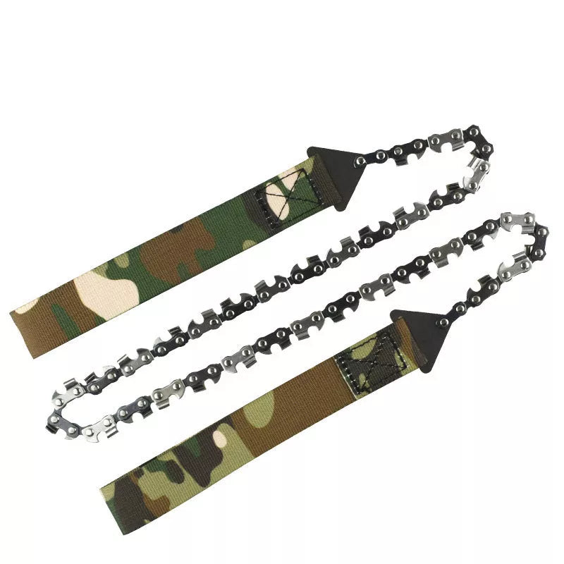 Camouflage Pull Strap Hand Zipper Saw with folding design for outdoor use