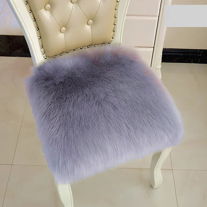Square office chair cushion with polyester fibre filling on standard desk chair