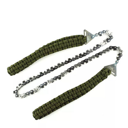 Camouflage Pull Strap Hand Zipper Saw with folding design for outdoor use