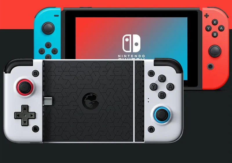 Gaze Chicks X2 Android game controller with Switch-style handle and USB connection