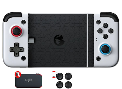 Gaze Chicks X2 Android game controller with Switch-style handle and USB connection