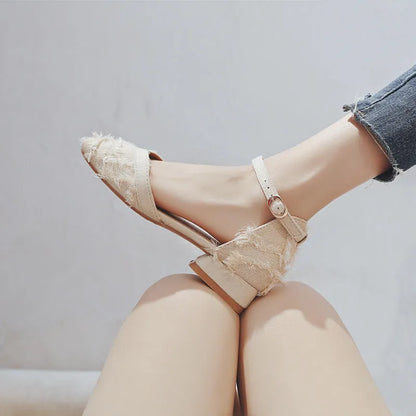 Women's suede flats with ankle strap and 3cm low heel in multiple colour options