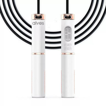 Smart counting jump rope with cordless option for fitness training