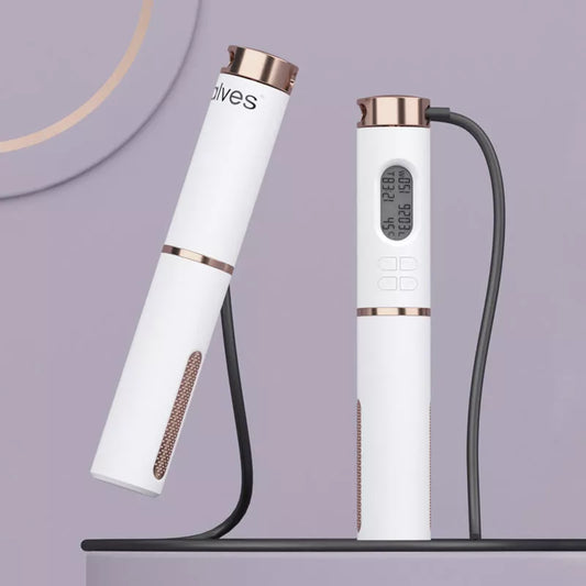 Smart counting jump rope with cordless option for fitness training