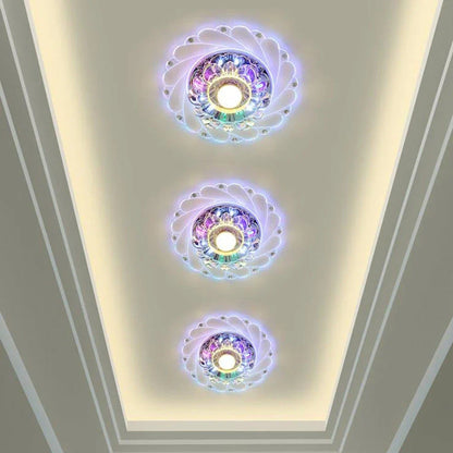 LED crystal aisle light with colour-changing illumination measuring 20x20cm