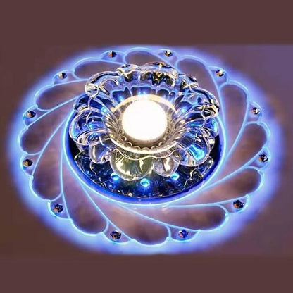 LED crystal aisle light with colour-changing illumination measuring 20x20cm