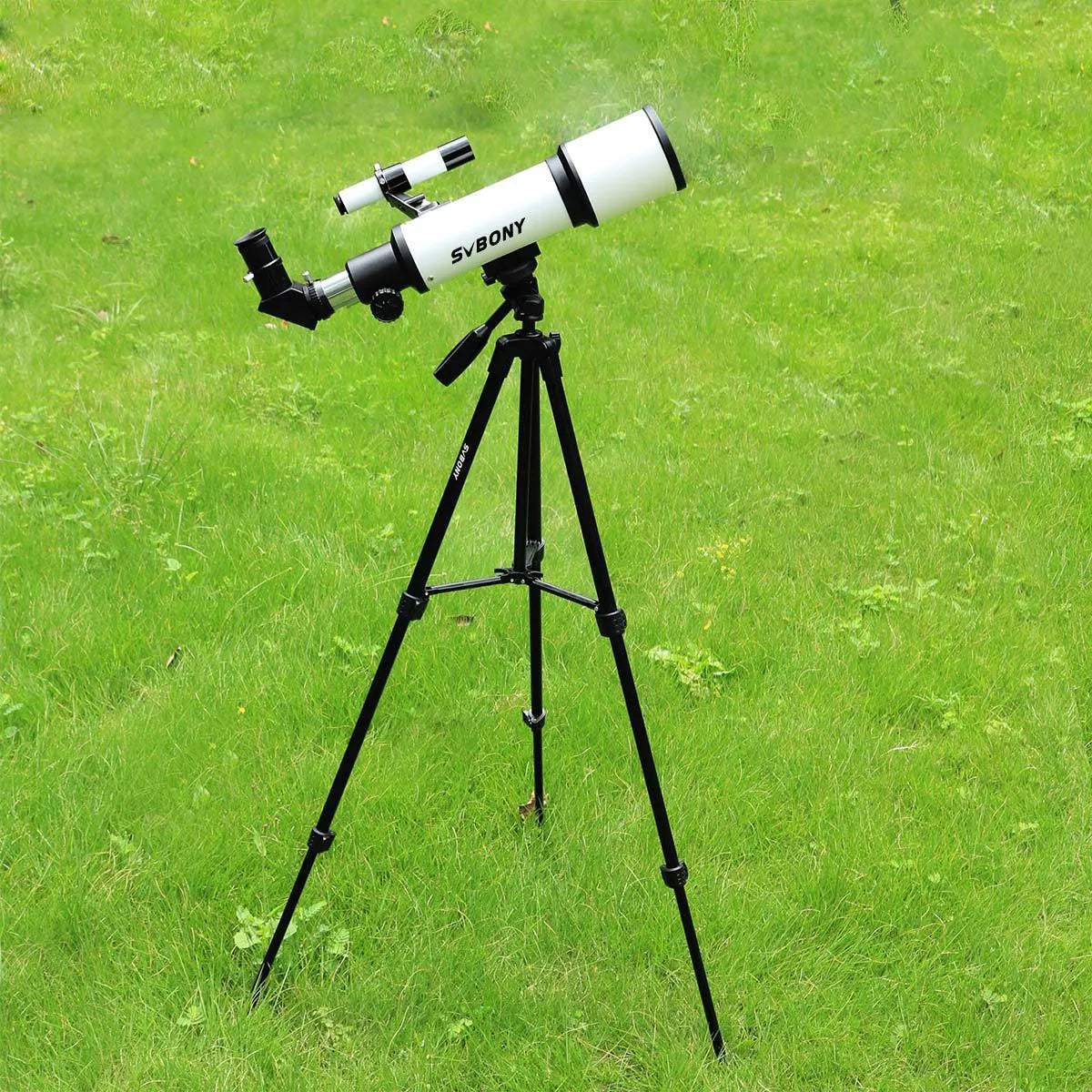Svbony 70mm Refracting Telescope with aluminum tripod and photography stand