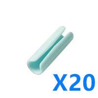 Non-slip sheet clips in various colors securing bedding neatly in place