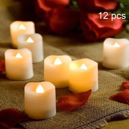 LED flameless candle with melting edge design and automatic timer, measuring 3.6cm diameter