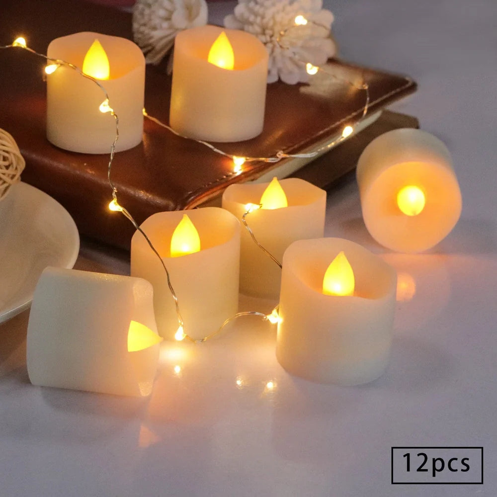 LED flameless candle with melting edge design and automatic timer, measuring 3.6cm diameter