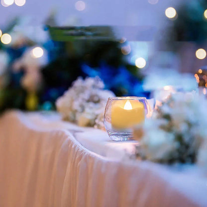 LED flameless candle with melting edge design and automatic timer, measuring 3.6cm diameter