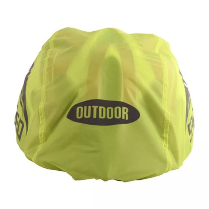 Fluorescent green waterproof cycling helmet cover with reflective safety features