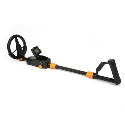 Black underground metal detector with 455mm length and control panel for metal detection
