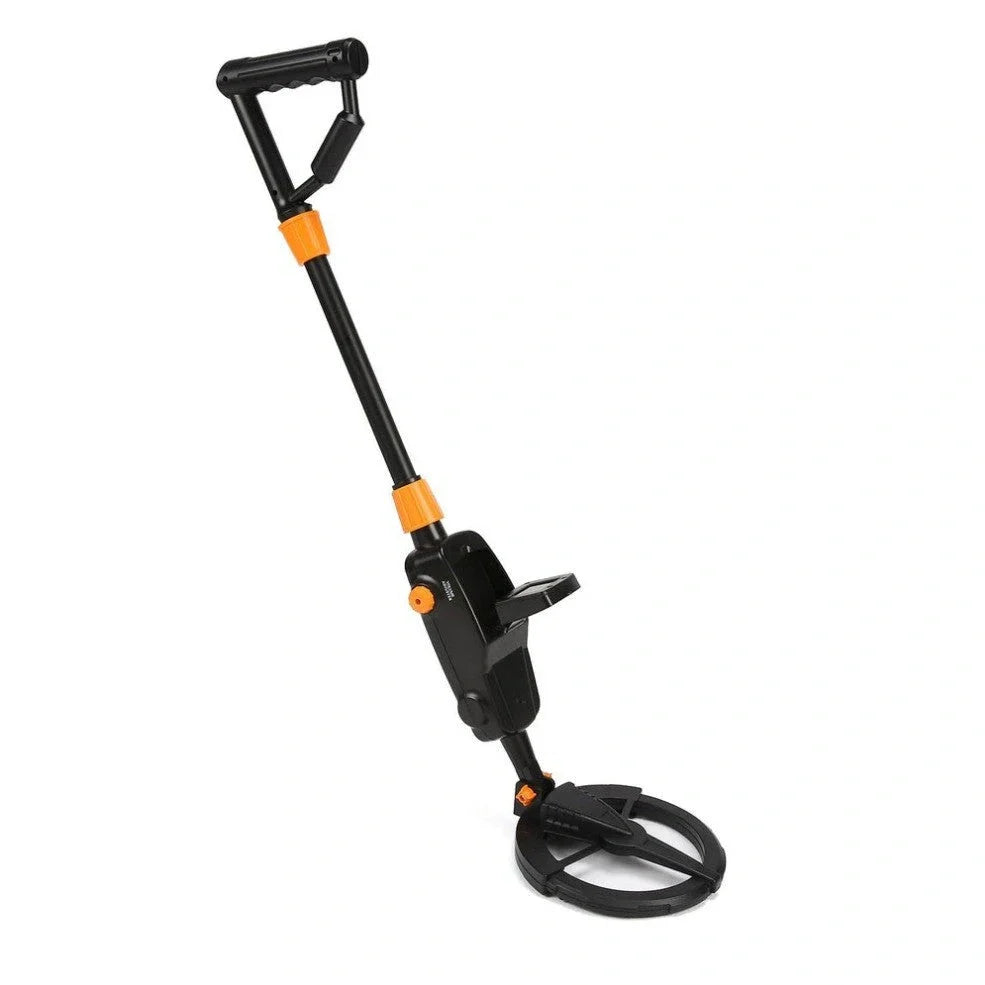 Black underground metal detector with 455mm length and control panel for metal detection