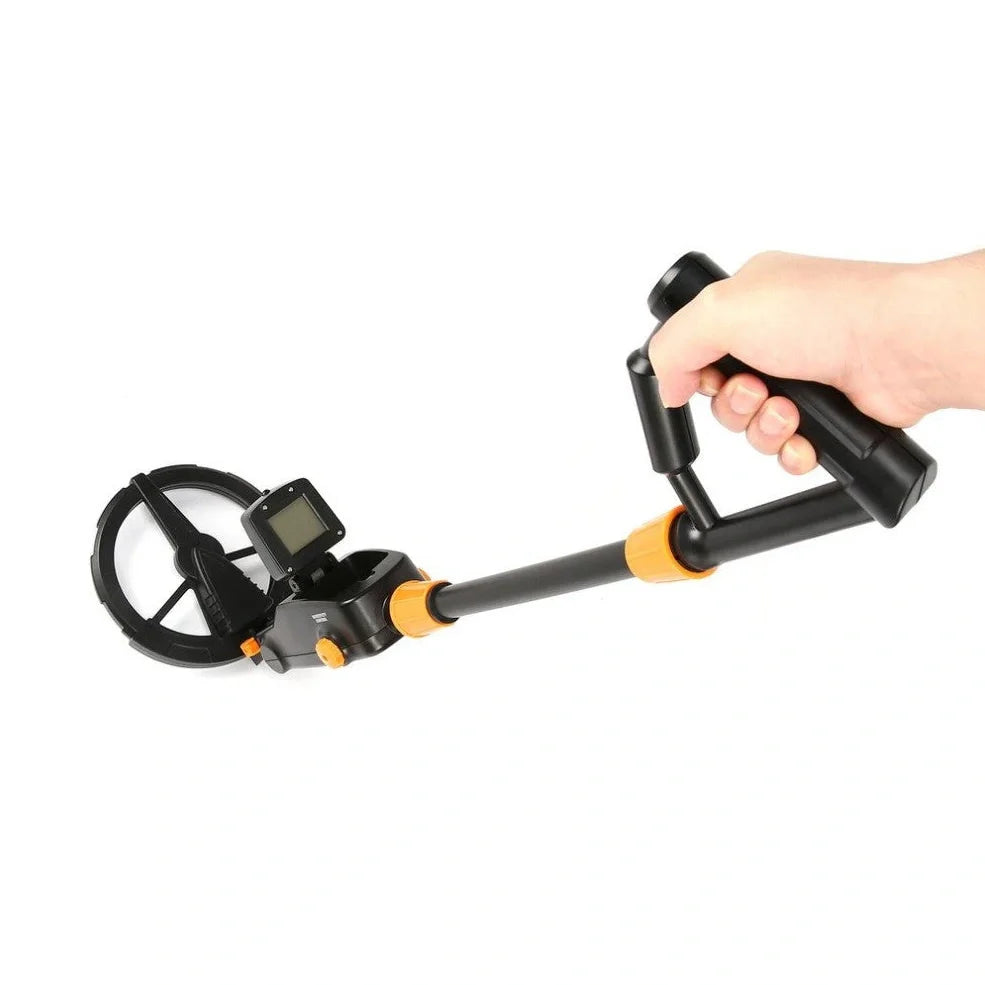 Black underground metal detector with 455mm length and control panel for metal detection