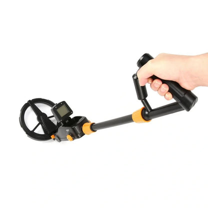 Black underground metal detector with 455mm length and control panel for metal detection