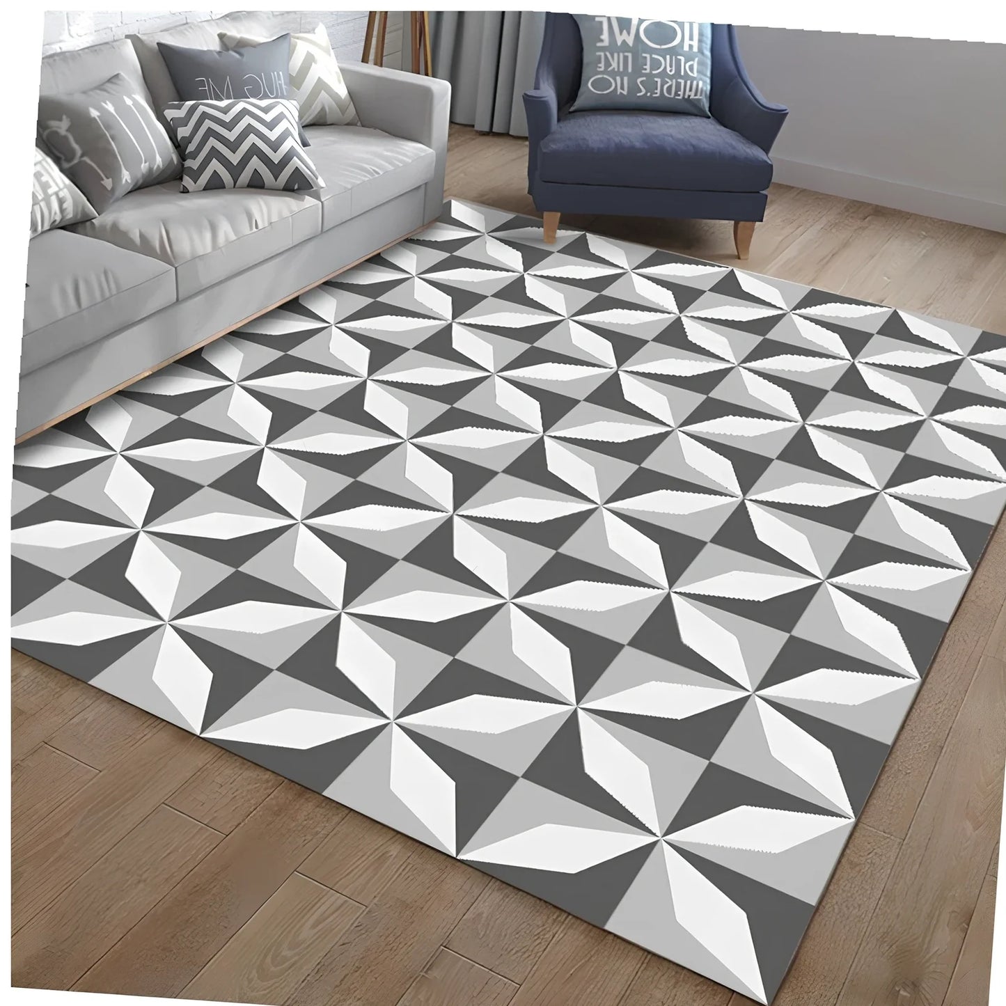 Rectangle carpet in multiple sizes with thickened washable construction