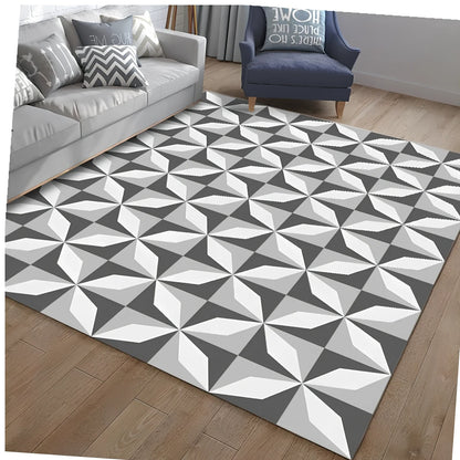 Rectangle carpet in multiple sizes with thickened washable construction