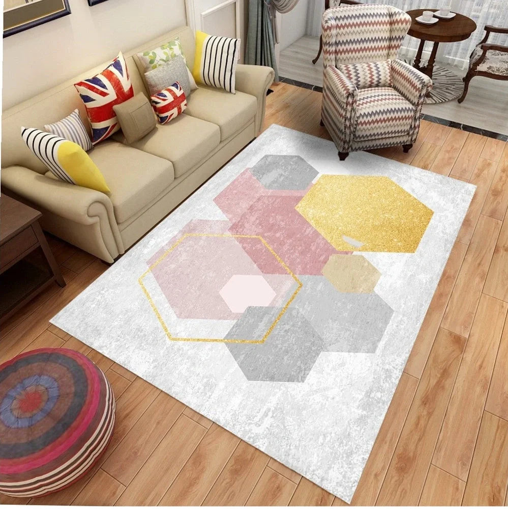 Rectangle carpet in multiple sizes with thickened washable construction