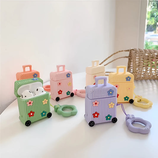 Silicone flip cover for Apple Airpods 1st and 2nd generation case in multiple colours