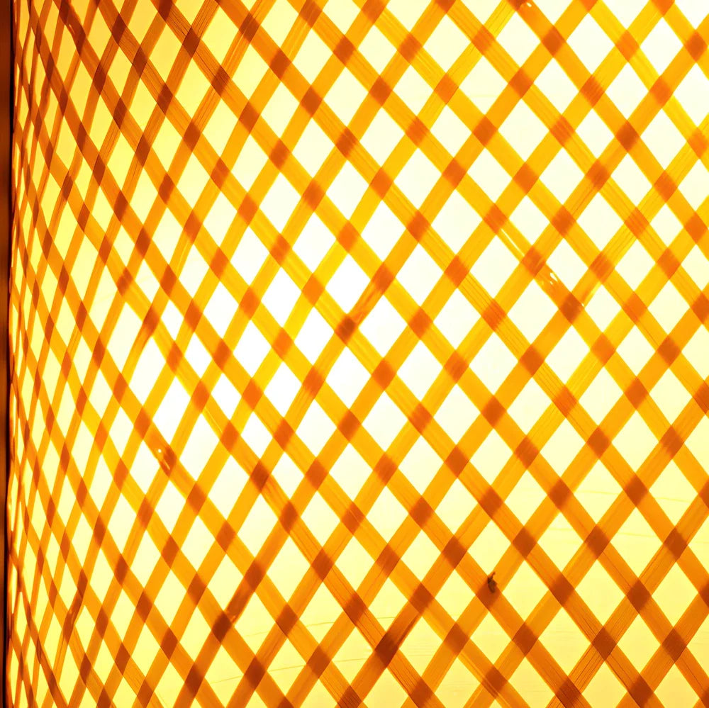 Bamboo wood wall lamp with iron shade, 24x40cm dimensions, E14 socket for leisure venue lighting