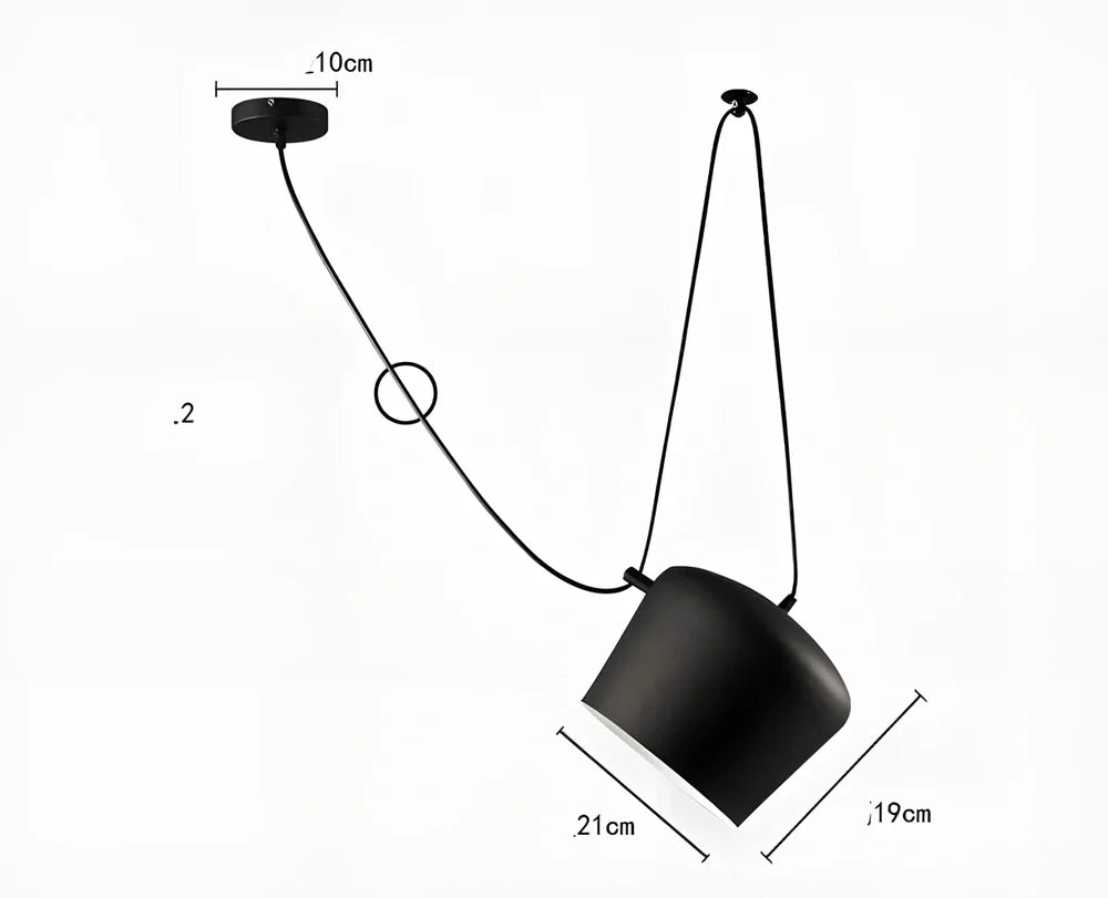 Black aluminium alloy LED fishing line chandelier with cascading design for restaurant lighting
