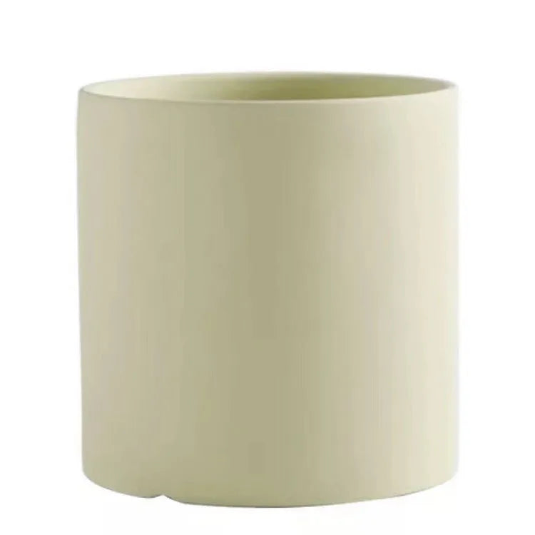 Nordic industrial style ceramic flowerpot with drainage hole for succulents in multiple colours