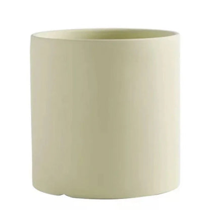Nordic industrial style ceramic flowerpot with drainage hole for succulents in multiple colours
