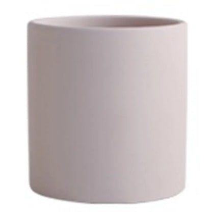 Nordic industrial style ceramic flowerpot with drainage hole for succulents in multiple colours