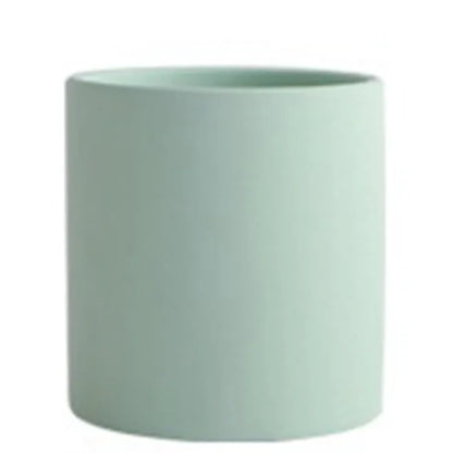 Nordic industrial style ceramic flowerpot with drainage hole for succulents in multiple colours
