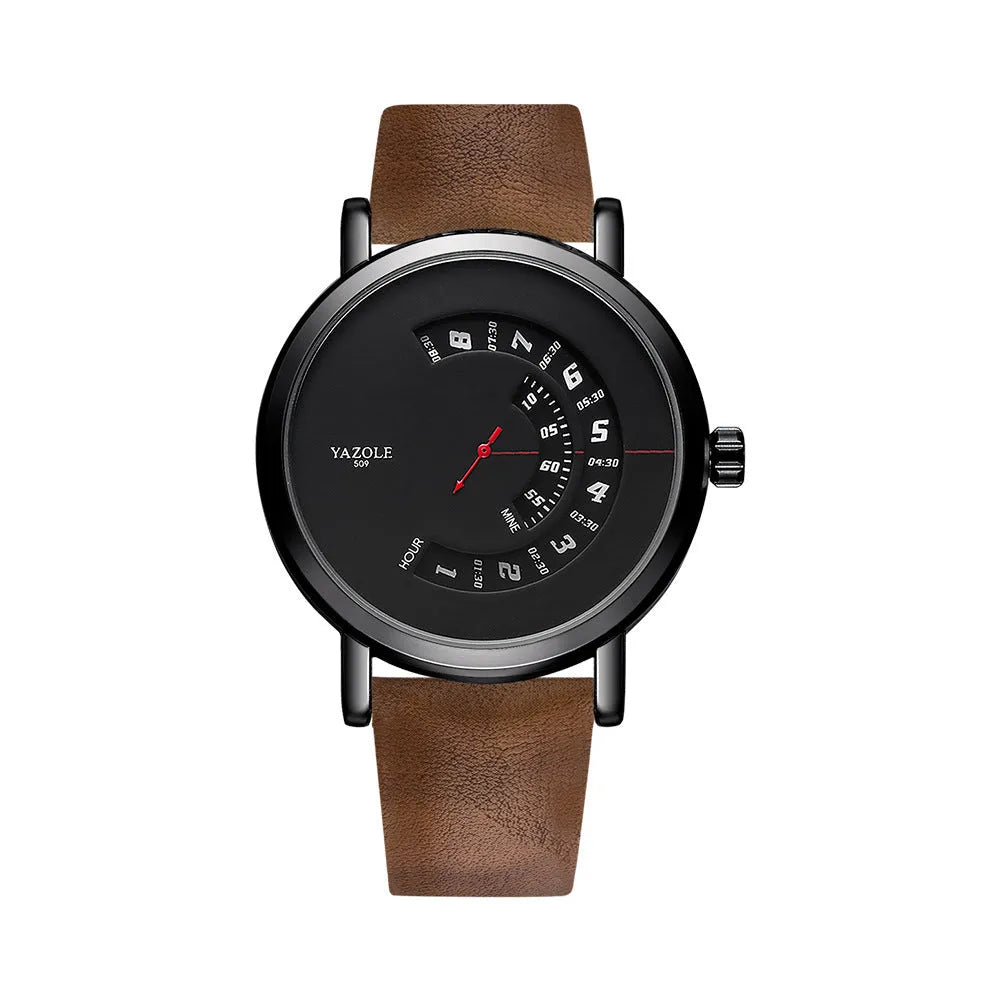 Men's silver waterproof quartz watch with analogue and digital display on a metal strap.