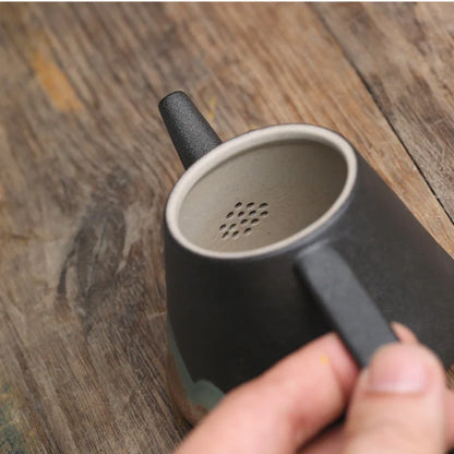 Retro Ceramic Teapot with elegant underglaze design for a sophisticated tea experience