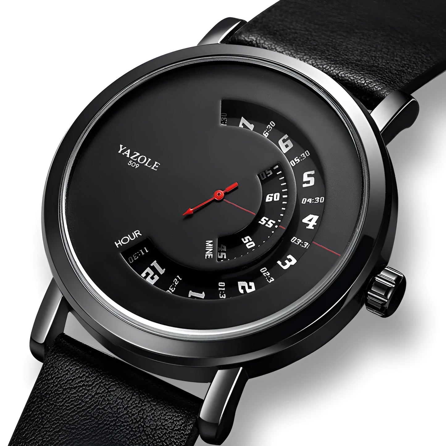 Men's silver waterproof quartz watch with analogue and digital display on a metal strap.
