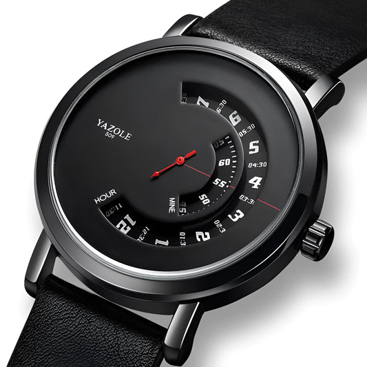 Men's silver waterproof quartz watch with analogue and digital display on a metal strap.