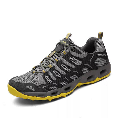 Men's casual summer shoes with waterproof feature and breathable mesh upper