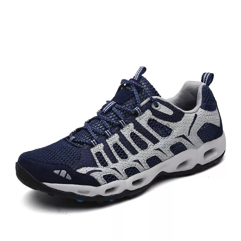 Men's casual summer shoes with waterproof feature and breathable mesh upper