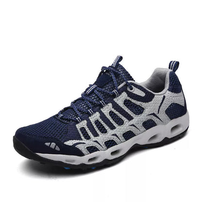 Men's casual summer shoes with waterproof feature and breathable mesh upper
