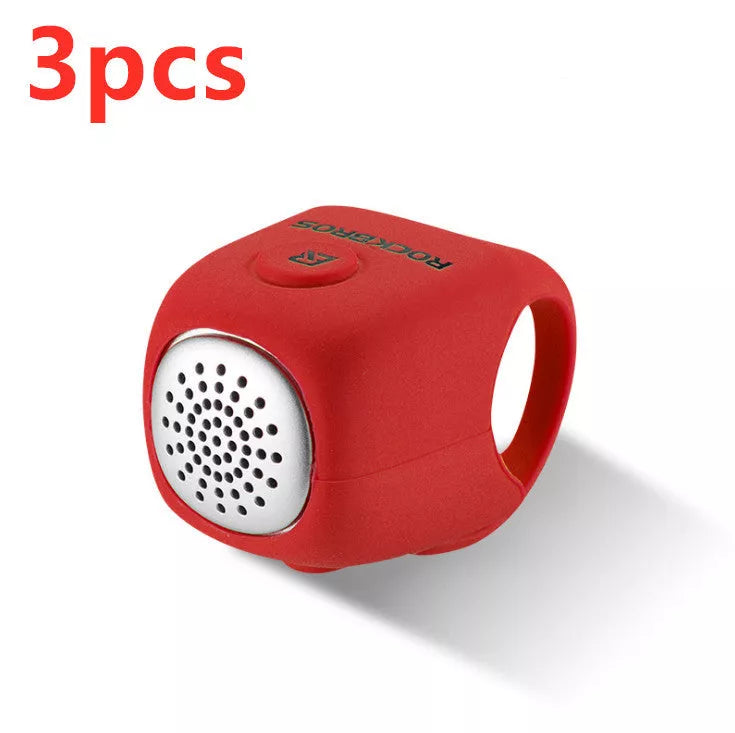 Electric horn mountain bike bell with elastic silicone material in various colors