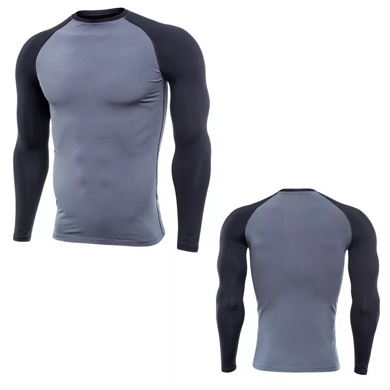 Men's quick-drying long sleeve training shirt for running and basketball in various colors