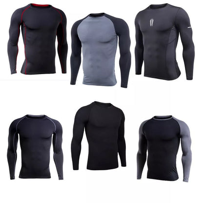 Men's quick-drying long sleeve training shirt for running and basketball in various colors