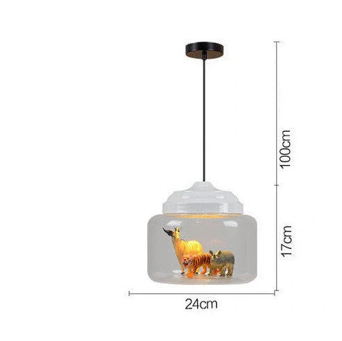 Modern glass chandelier with adjustable height for children's bedroom lighting in black or white