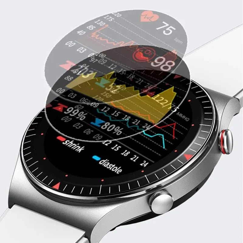 Music Recording Bluetooth Call Smart Watch with 1.28 Inch Touch Screen, IP67 Waterproof Fitness Tracker with Heart Rate Monitor, Sleep Tracking and 4GB Local Storage for Android iOS