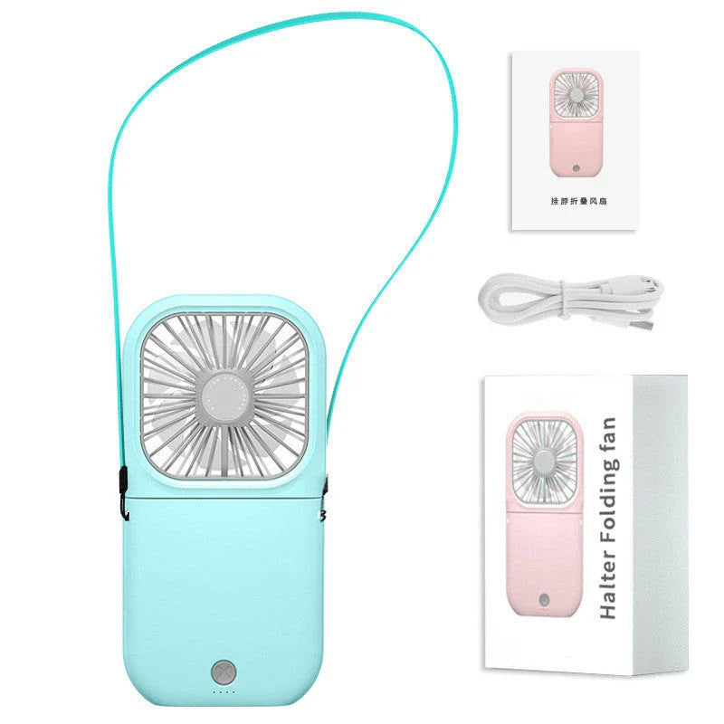 Hands-Free Portable Neck Fan with Adjustable 3-Speed Cooling, Compact and Foldable Design, Perfect for Office, Dorm, and Outdoor Use