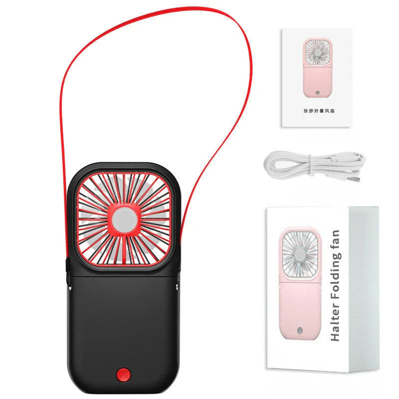 Hhomeenjoy Hands-Free Portable Neck Fan with USB Rechargeable Dual Cooling